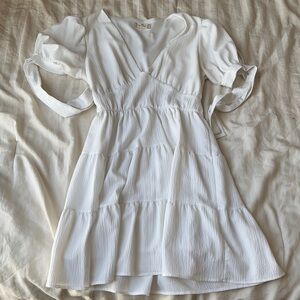 Altar’s State White Puff Sleeve Dress